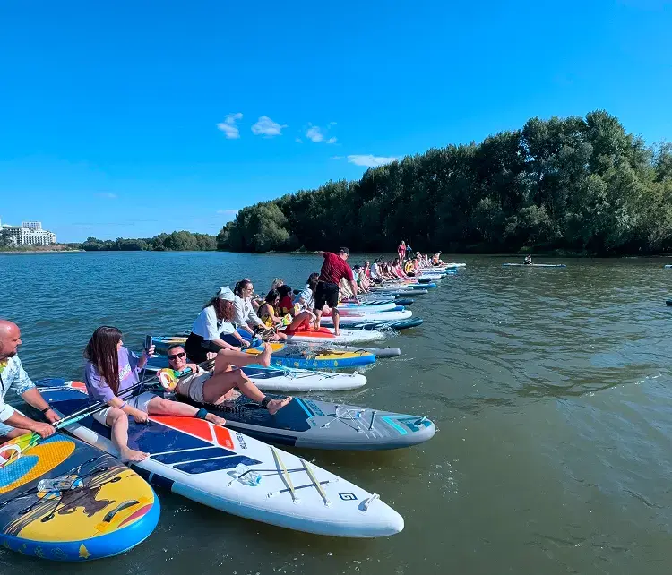 SUP-сплав по реке